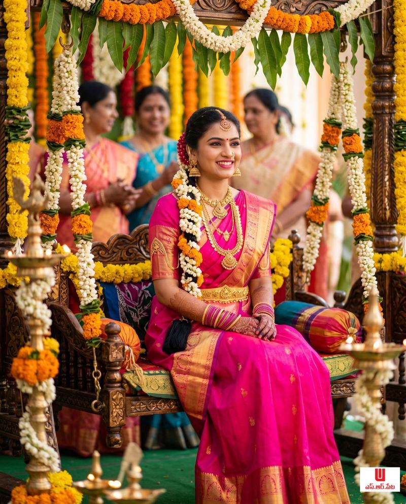 Muhurtham pattu — Telugu wedding clothing at S.R.PETA, Narsipatnam